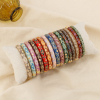 Ensemble 15 bracelets joncs ouvrables métal émail 0126615 multi