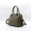 Sac à main arrondi Flora&Co simili-cuir grainé deux compartiments zippés 0926516 vert kaki