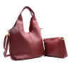 Sac porté épaule Flora&Co simili-cuir grainé pochette amovible zips latéraux 0926518 rouge bordeaux