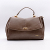 Sac à main Flora&Co simili-cuir aspect pleine fleur rabat fermoir tourniquet 0926521 taupe